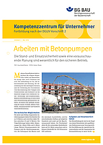 Titelbild Kompetenzzentrum für Unternehmer - Fortbildung nach DGUV Vorschrift 2 "Arbeiten mit Betonpumpen"