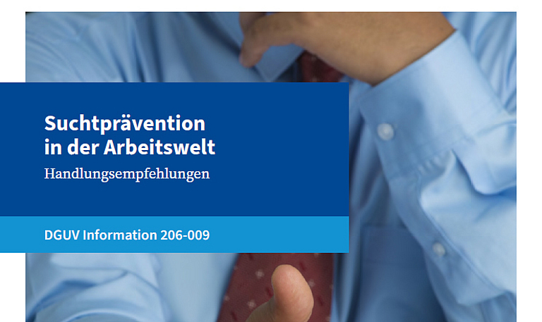 Titelbild der DGUV Information 206-009: Suchtprävention in der Arbeitswelt - Handlungsempfehlungen