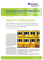 Titelbild Kompetenzzentrum für Unternehmer - Fortbildung nach DGUV Vorschrift 2 "Hygiene auf Baustellen"