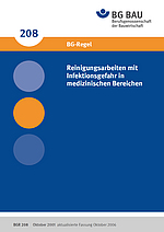 Titelbild DGUV Regel 101-017 Reinigungsarbeiten mit Infektionsgefahr
