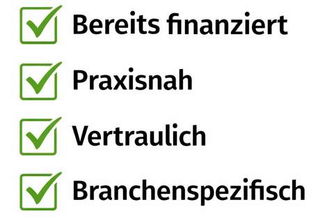 Vier Vorteile für Betriebe, die dem ASD angeschlossen sind: bereits finanziert, praxisnah, vertraulich und branchenspezifisch.